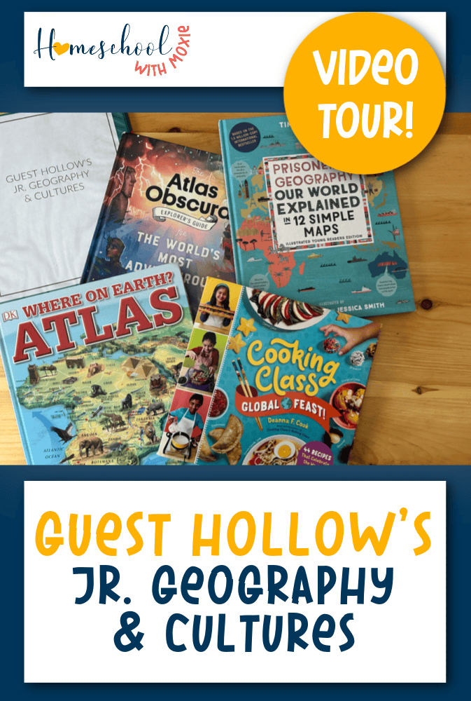 Here's an inside peek and homeschool curriculum review for Guest Hollow's Jr. Geography & Cultures homeschool curriculum.