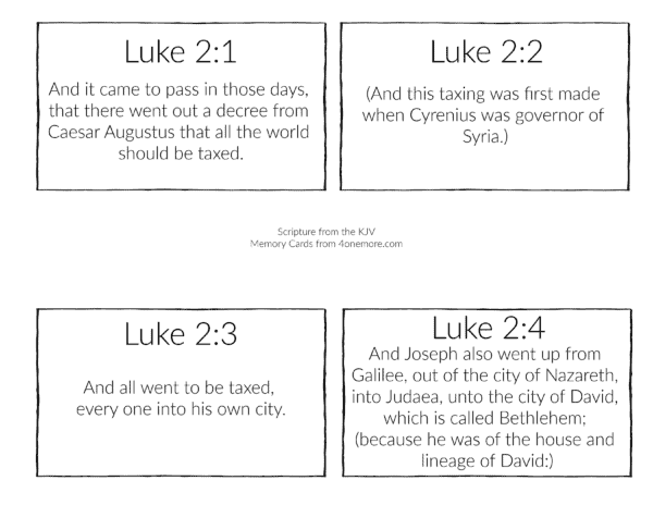 Luke 2 Memory Verse Cards - Image 2