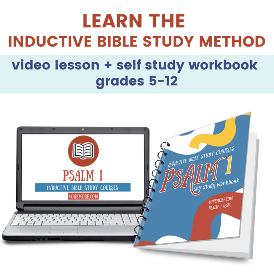 Psalm 1 Inductive Bible Study Video Lesson + Self Study Workbook ...