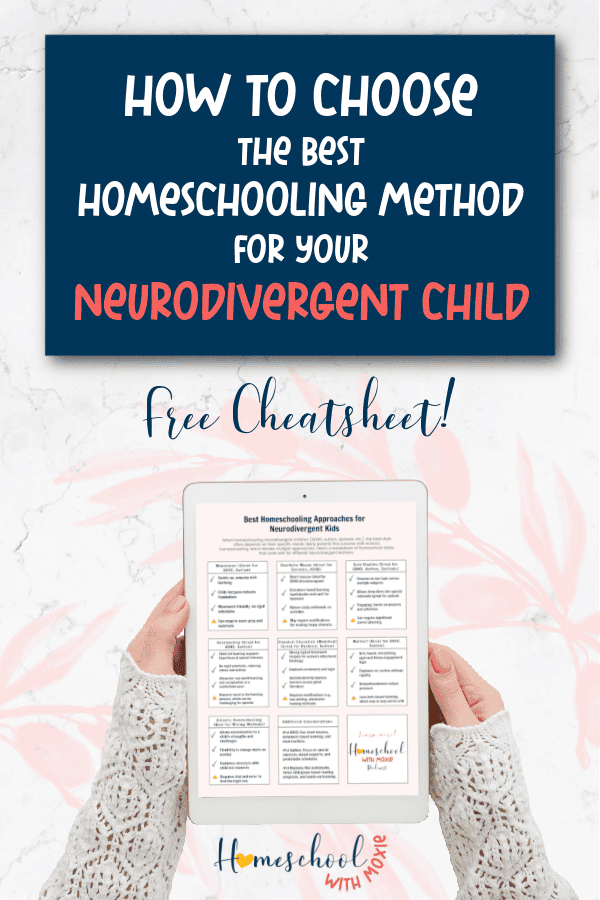 Here’s a breakdown of homeschool styles and the best homeschooling approach for  neurodivergent kids, including the pros and cons.