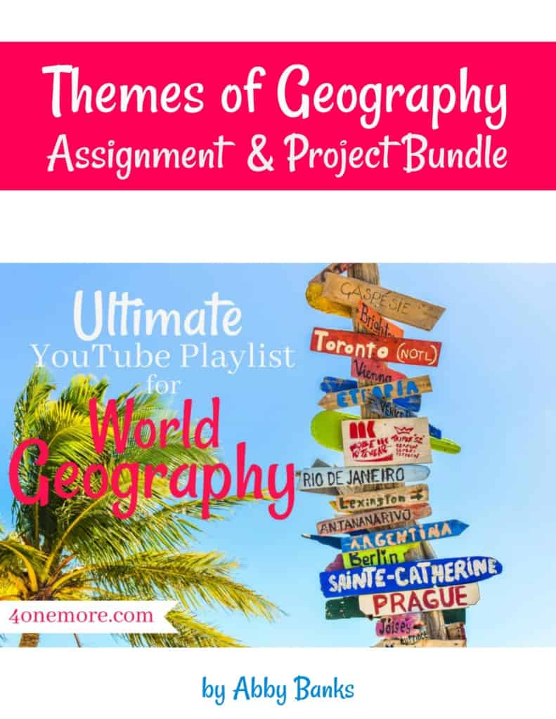 Themes of Geography Assignment & Project Bundle